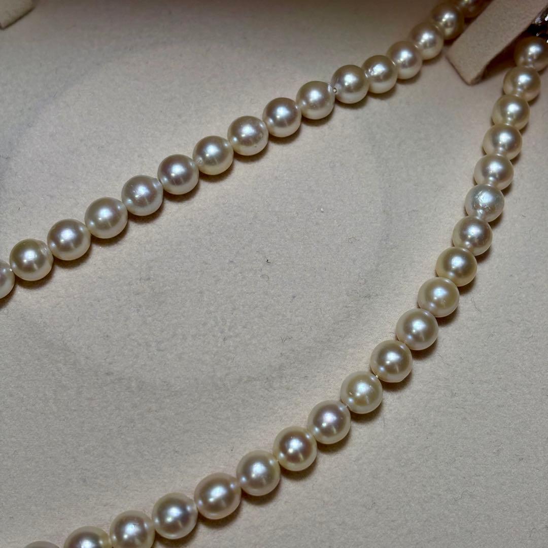 【✨テリ強✨】あこや真珠　ネックレス　約7.0-7.5 冠婚葬祭　レディース