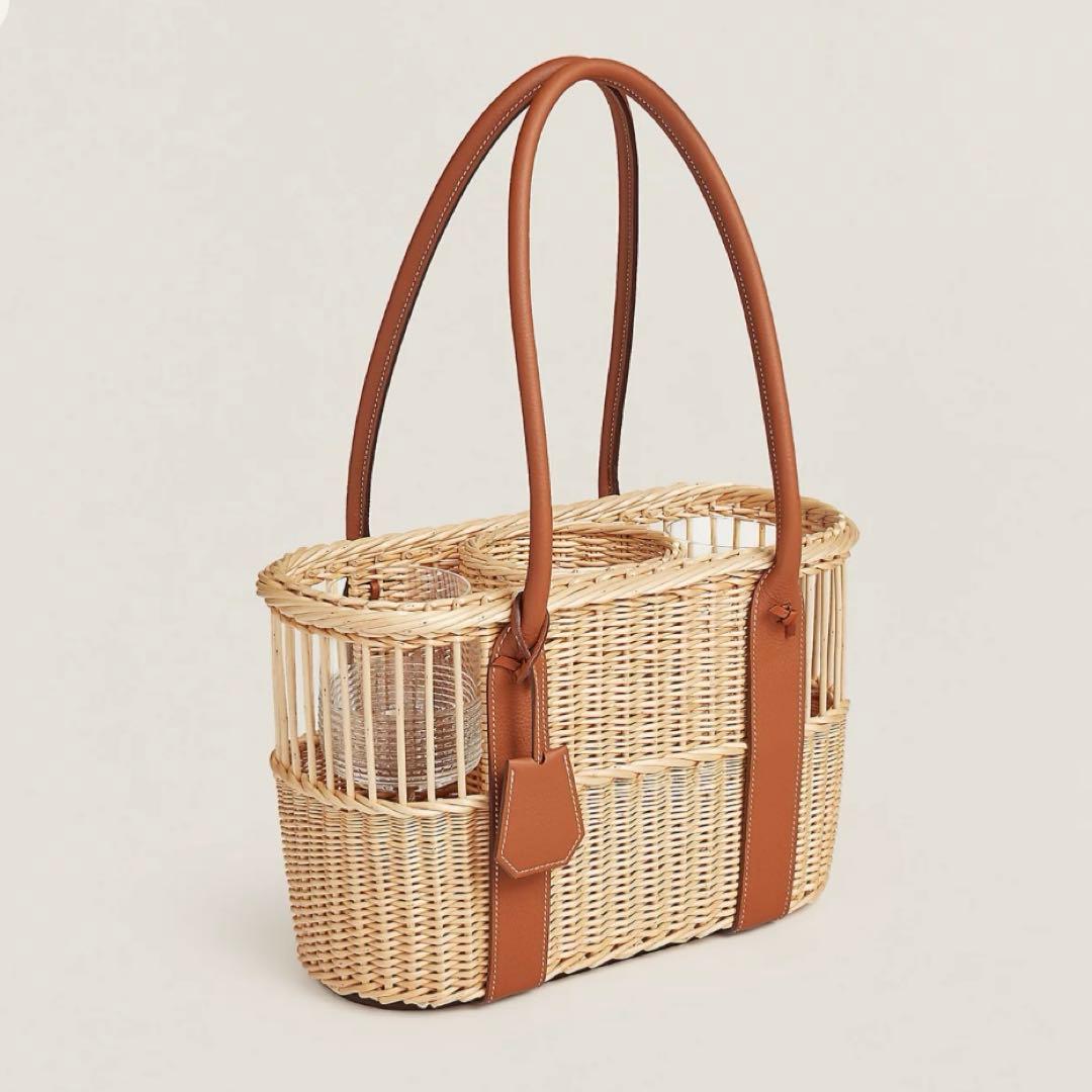エルメス　新品　HERMES 半額以下　ボトルバスケット（パーク） ゴールド