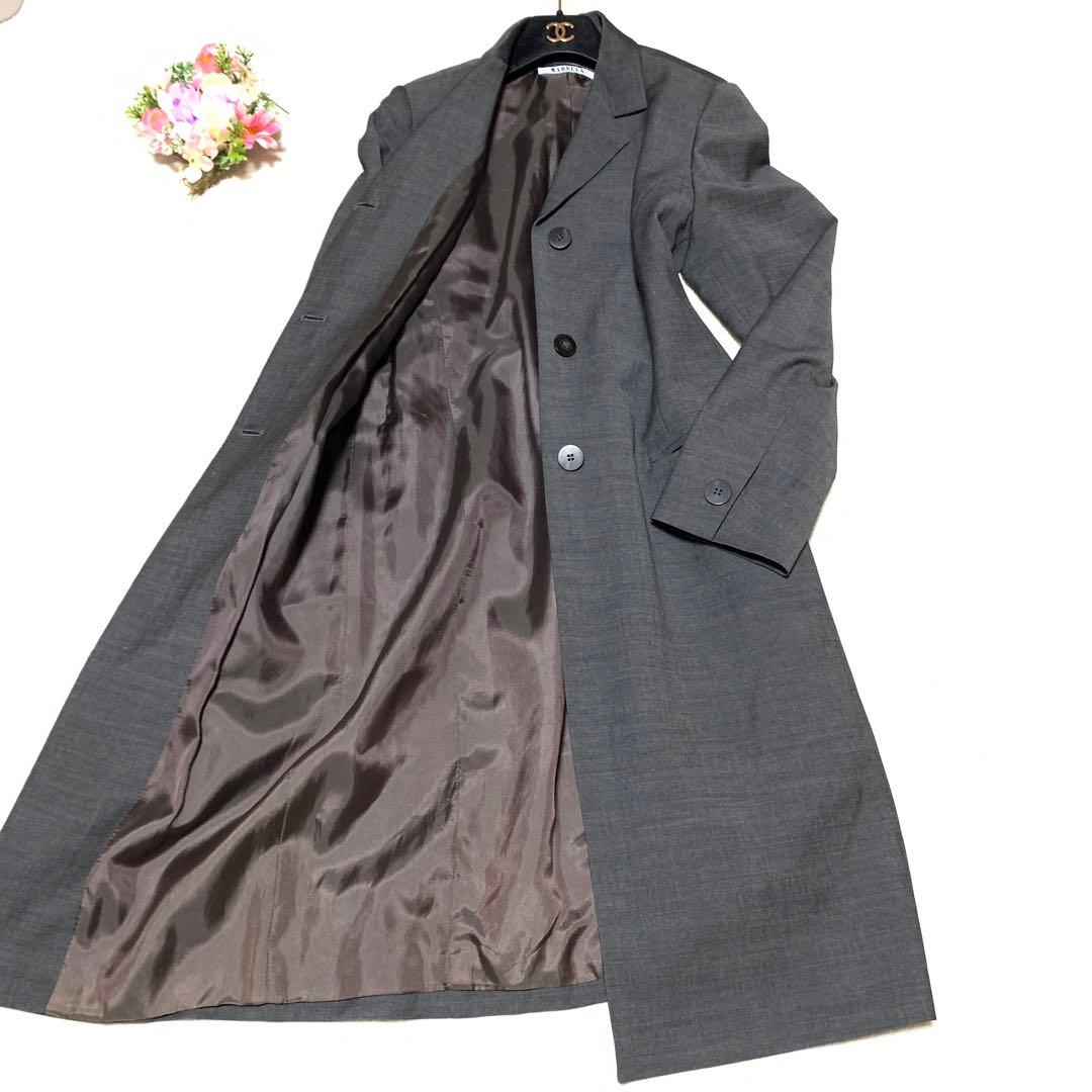 ★ しえな様　マックスマーラ　ロングチェスターコート　グレー　伸縮　L