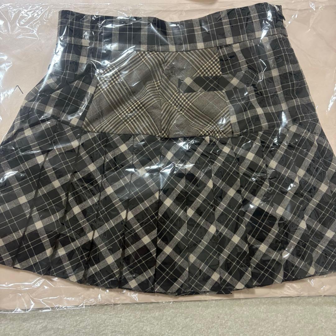 スカート Coco check pleats skirt S