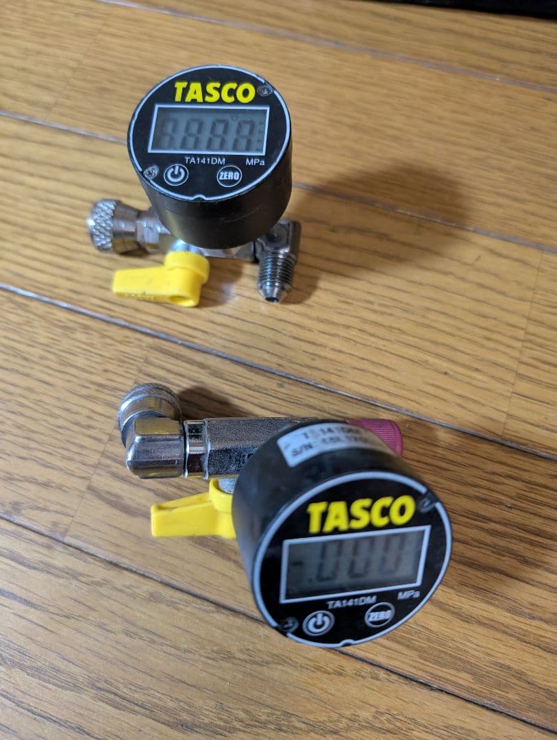 タスコR410マニホールド タスコデジタル真空ゲージ タスコ充電式真空ポンプ