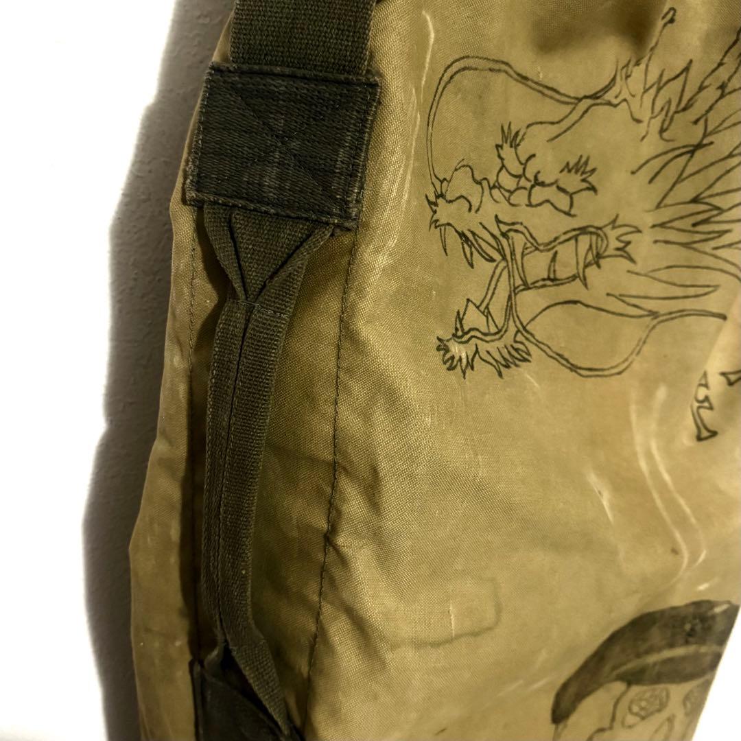 40's〜50's ヴィンテージ ハンドペイント ヘビーダッフルバック スカル