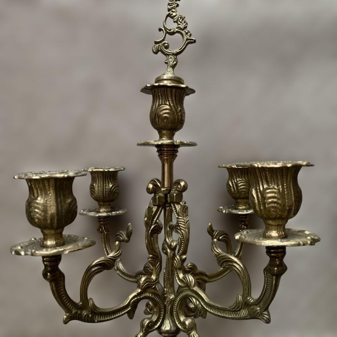 バロックスタイル ブロンズキャンドルホルダー ペア