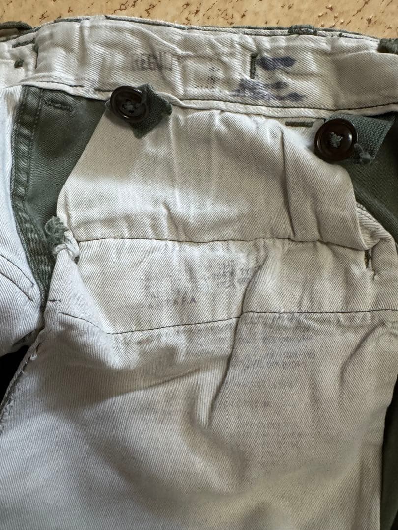 50's U.S.ARMY M-51 剥き出しスナップボタン フィールドパンツ