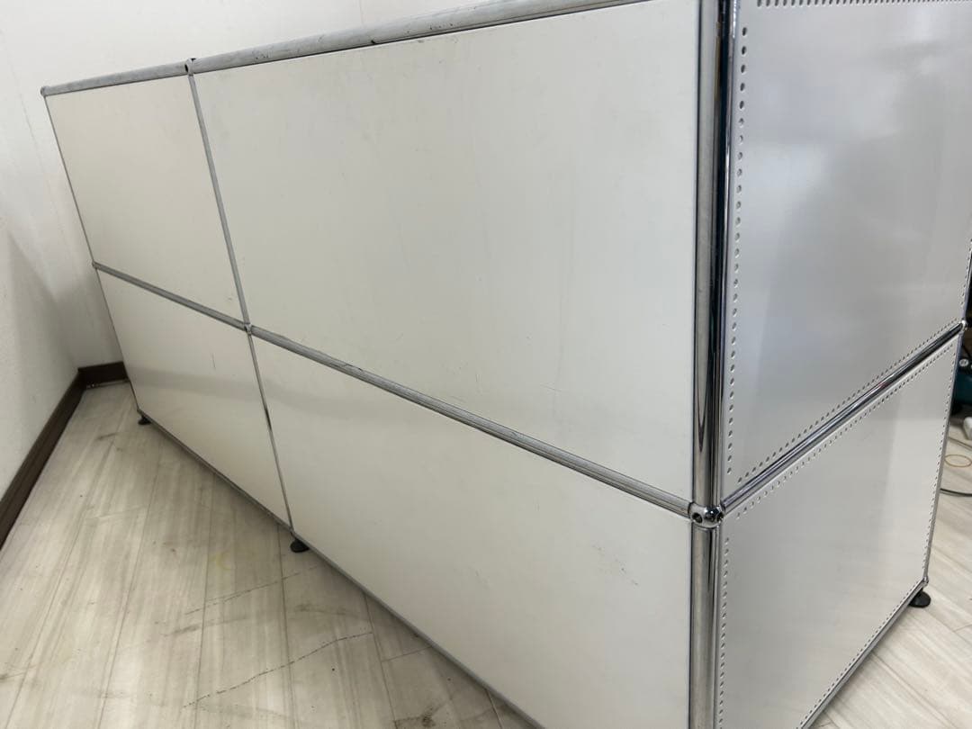 USMハラー　キャビネット　白　2列3段