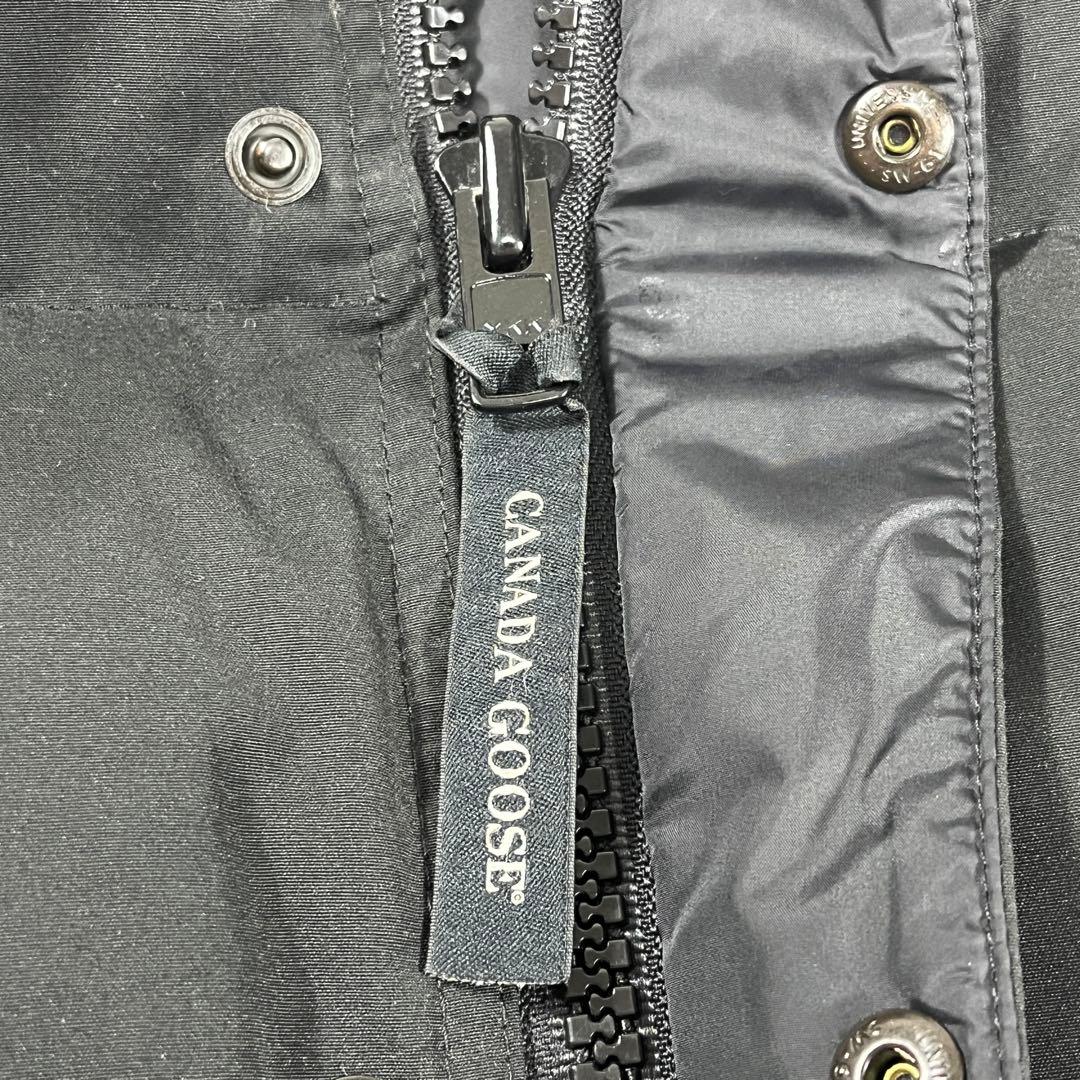 ✨カナダグース ダウンベスト ジャケット ダブルジップ ワッペン 刺繍 ブラック