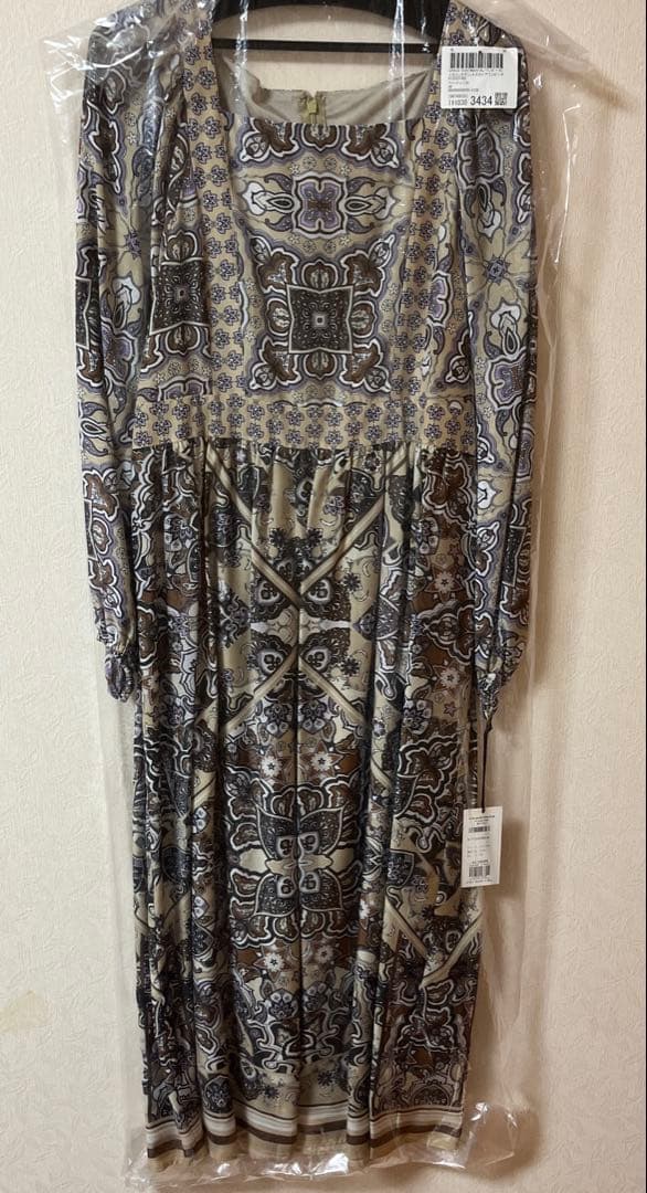 グレースコンチネンタル　モノグラムプリントワンピース