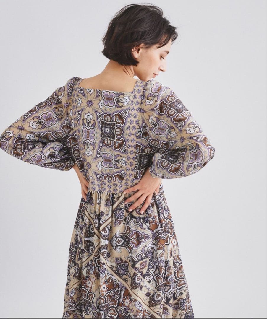 グレースコンチネンタル　モノグラムプリントワンピース