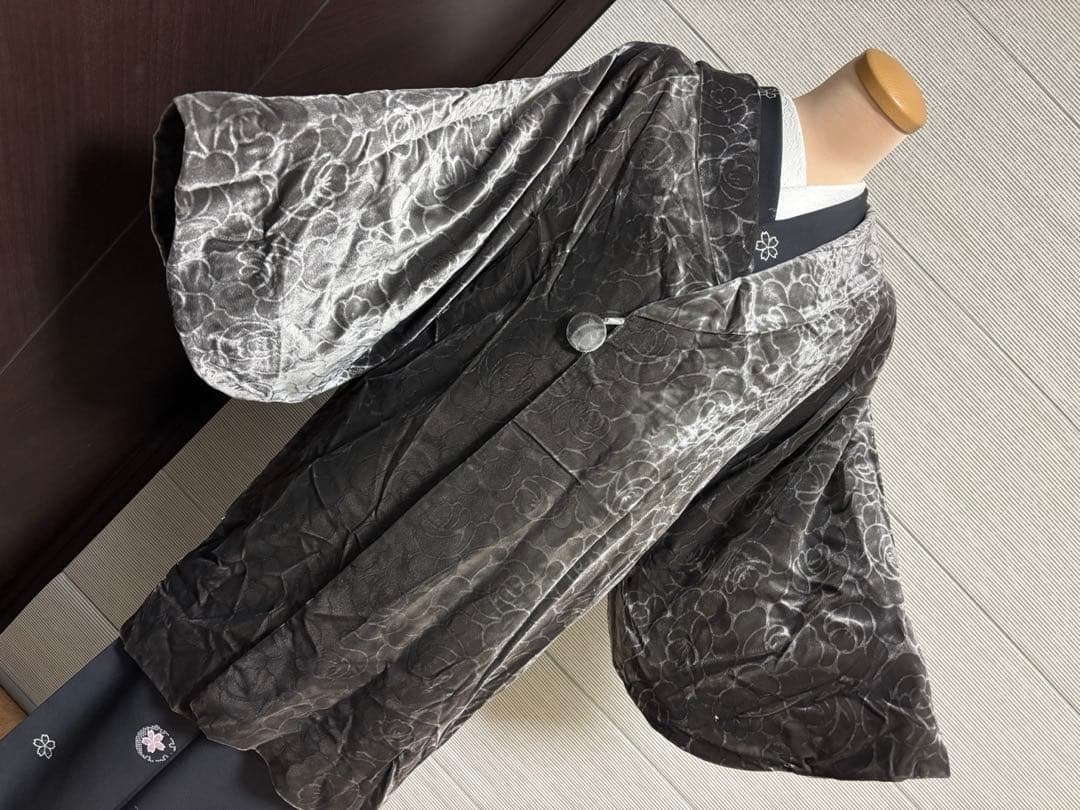 ・:*+.バラ柄ベロアの和装コート・:*+.