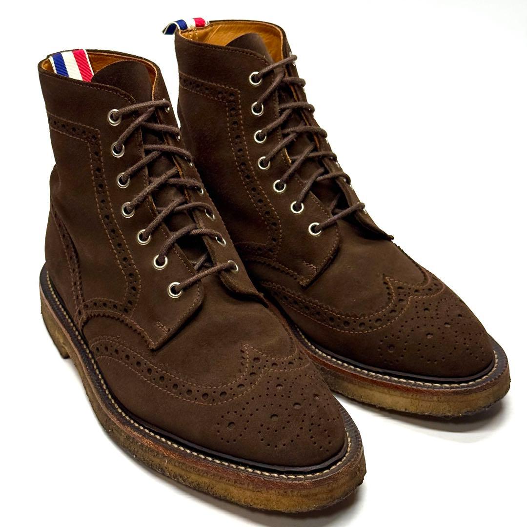 THOM BROWNE トムブラウン レースアップブーツ スエード トリコロール