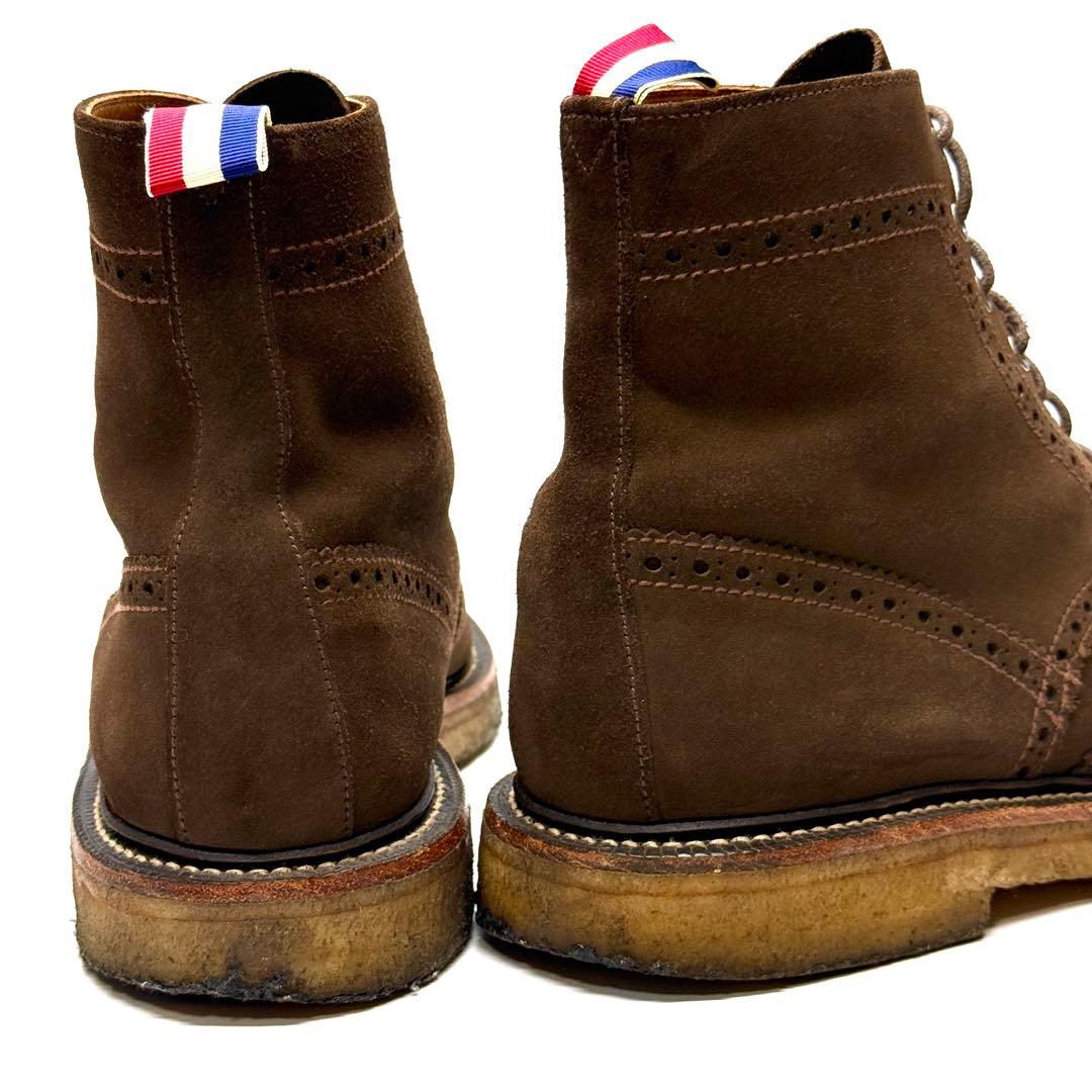 THOM BROWNE トムブラウン レースアップブーツ スエード トリコロール