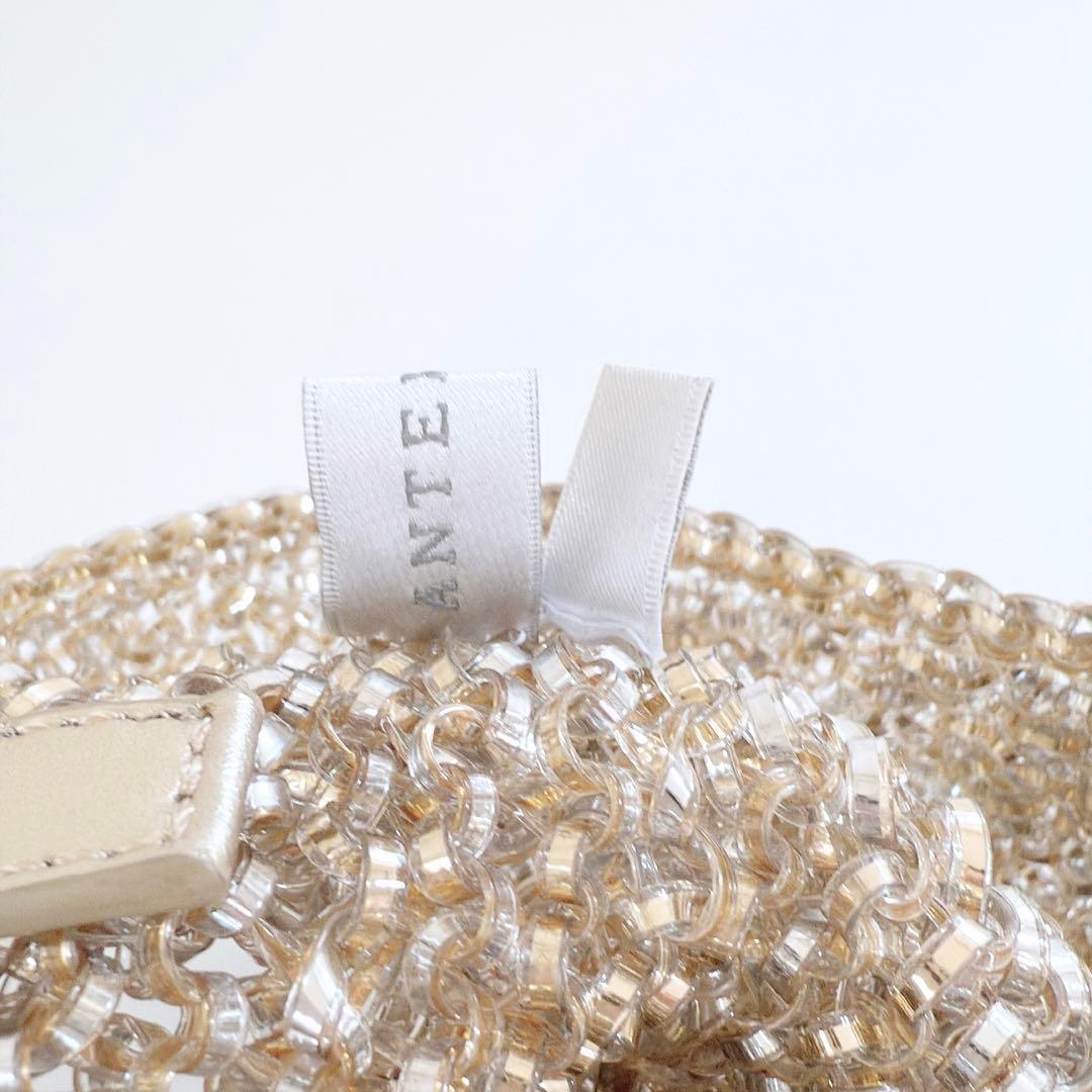 完売品　アンテプリマ　ペルラグリッター　ショルダー　ミディアム　シルバーゴールド