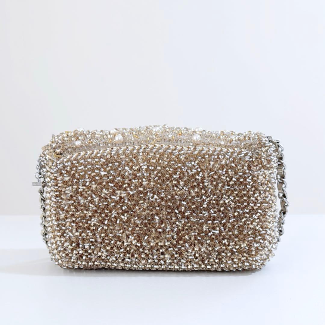 完売品　アンテプリマ　ペルラグリッター　ショルダー　ミディアム　シルバーゴールド