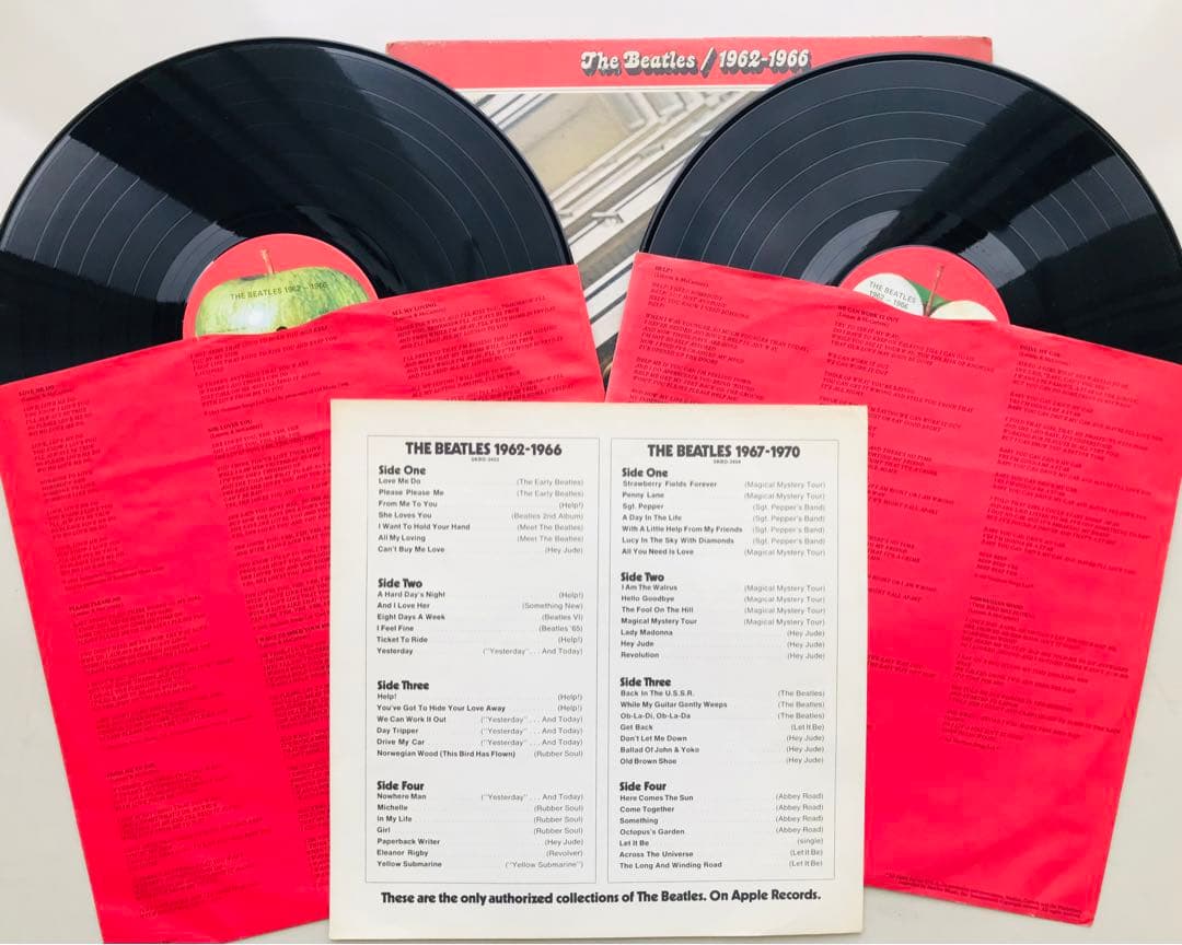 ビートルズ/青盤 赤盤　2タイトル、4枚セット！　オリジナル盤　入手困難！