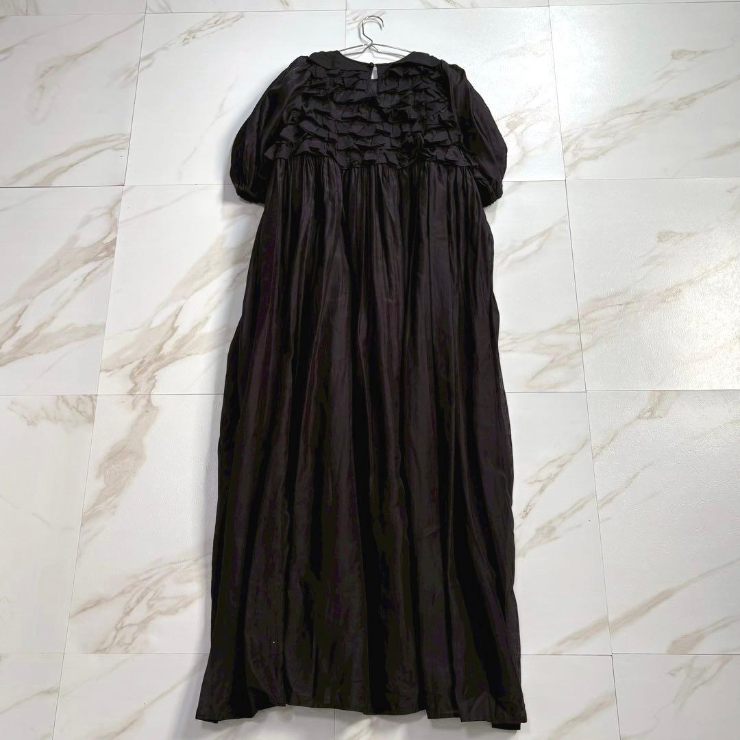 【極美品】Aya × CAROLINA GLASER フリルワンピース M 黒