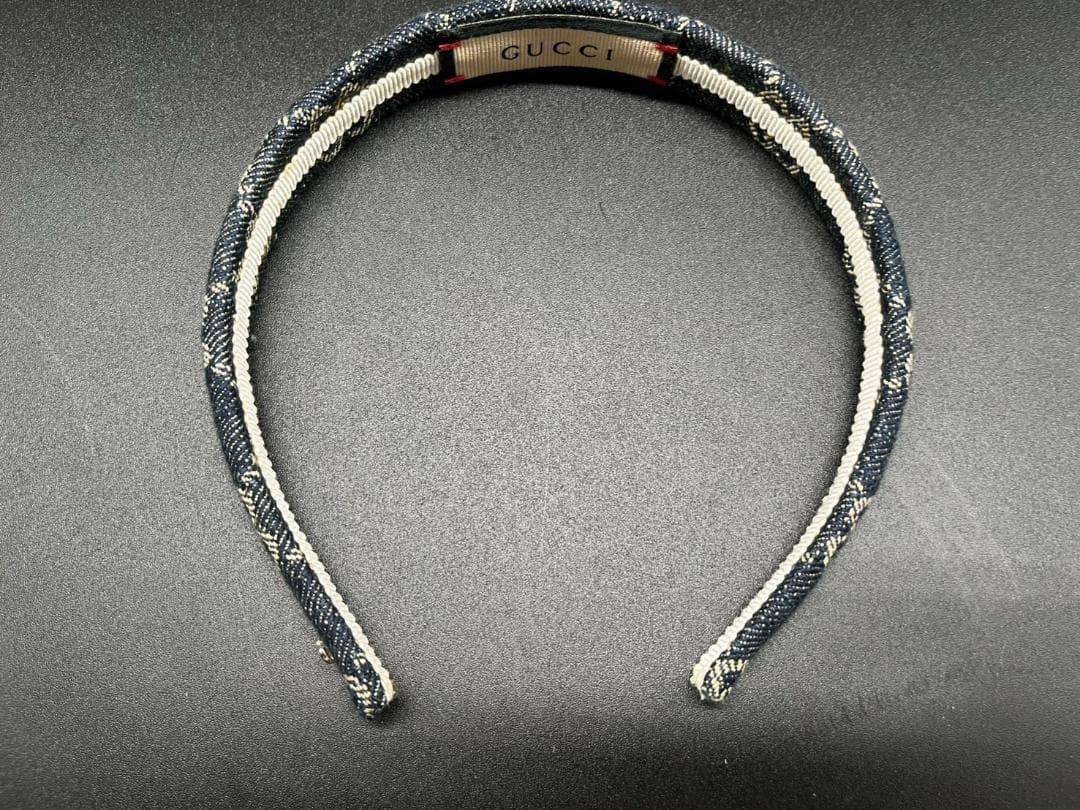 ★GUCCI グッチ カチューシャ エコウォッシュドデニムヘアバンド