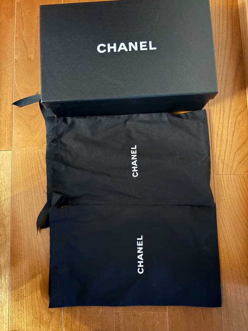 CHANELシャネル　バレリーナ　カーフスキン黒✖️黒　バレエシューズ