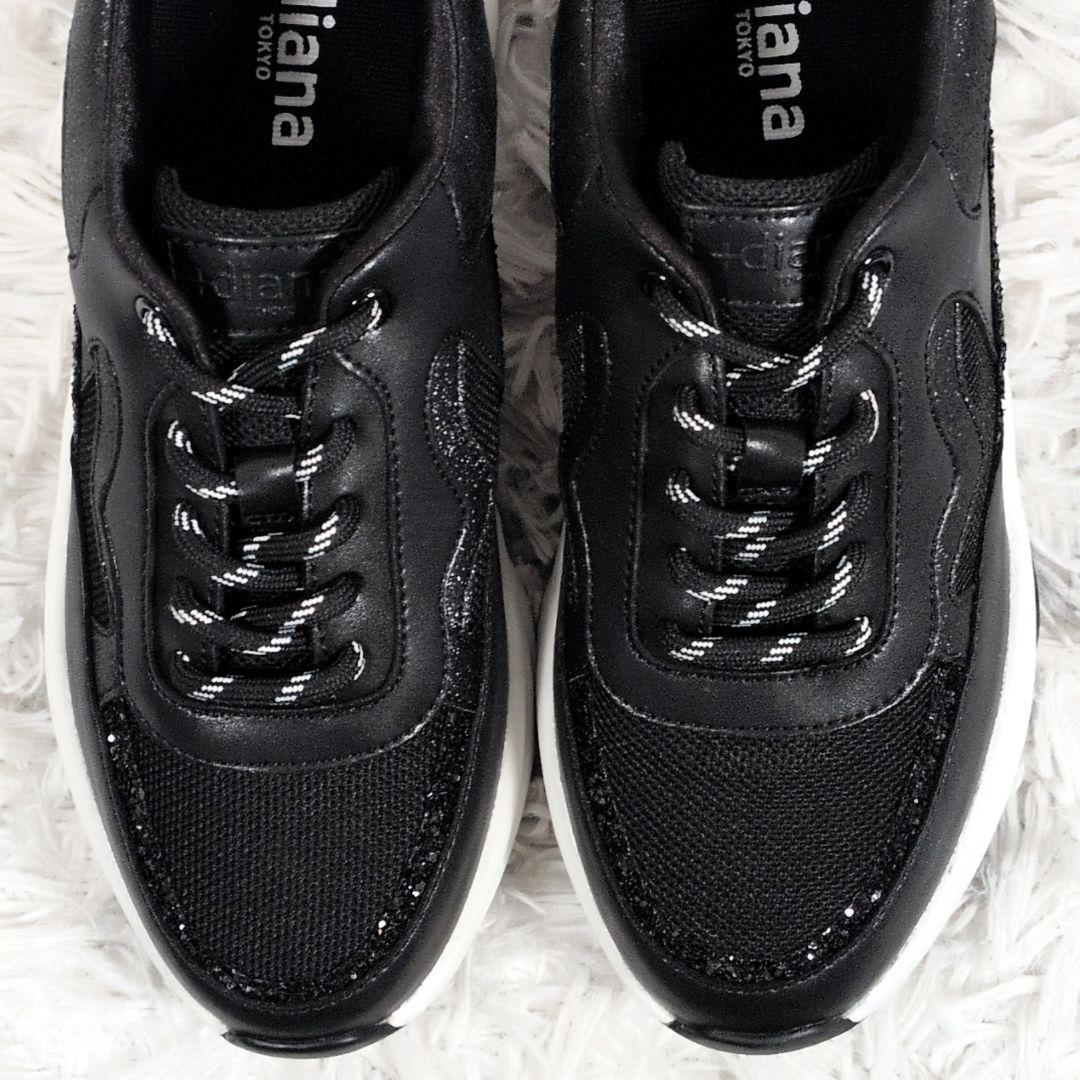 大人気モデル【美品】+diana 厚底ダッドスニーカー グリッター 足長美脚効果