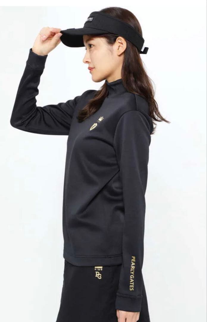 パーリーゲイツ 原プロモデル ブラック MFYハイネックカットソー サイズ0