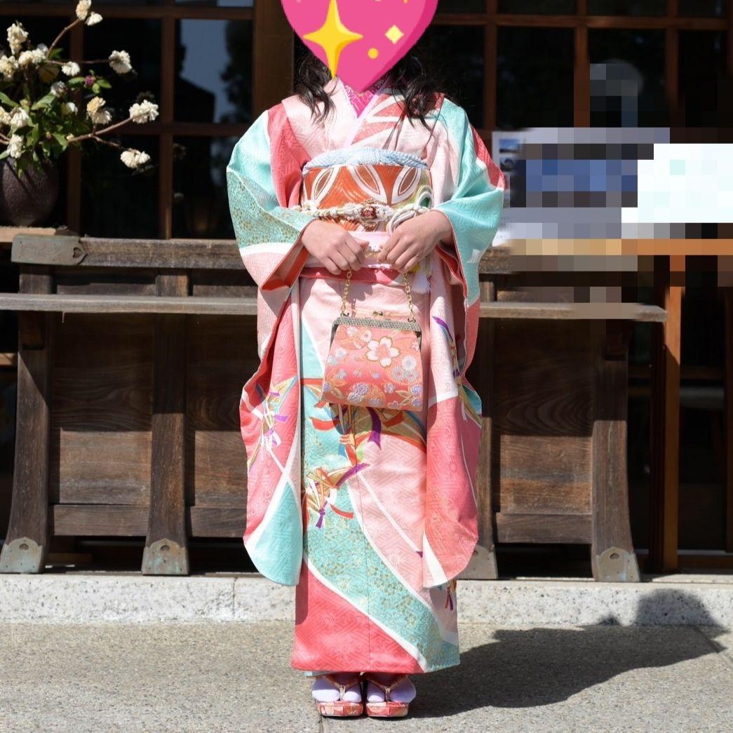 専用☆七五三着物 正絹 120 水色