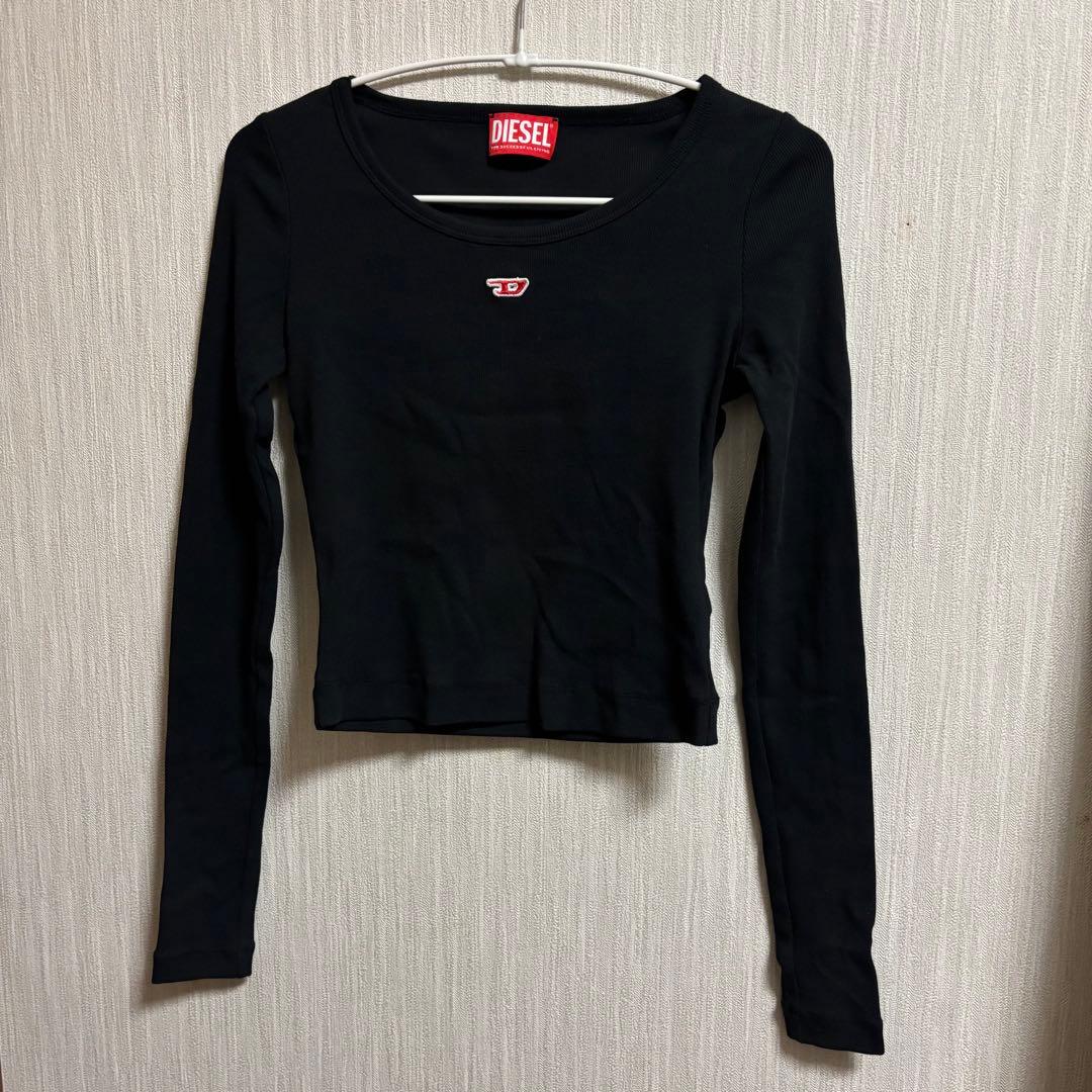 DIESEL Tシャツ クロップド T-BALLET-D ブラック