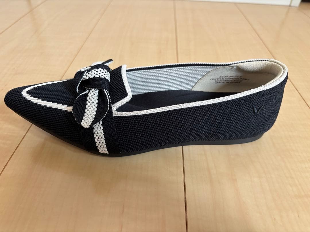 【VIVAIA】ポインテッドトゥ リボン付き ローファー　22.5