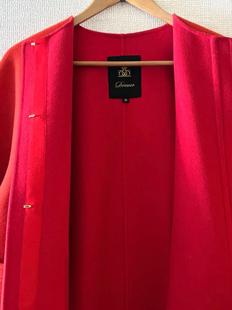 【Drawer】即完売したウールカシミヤ ノーカラーコート