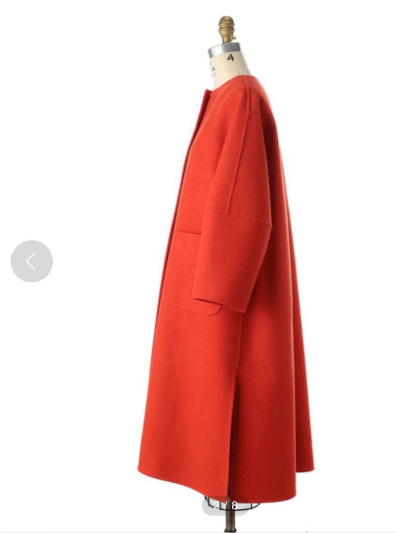 【Drawer】即完売したウールカシミヤ ノーカラーコート