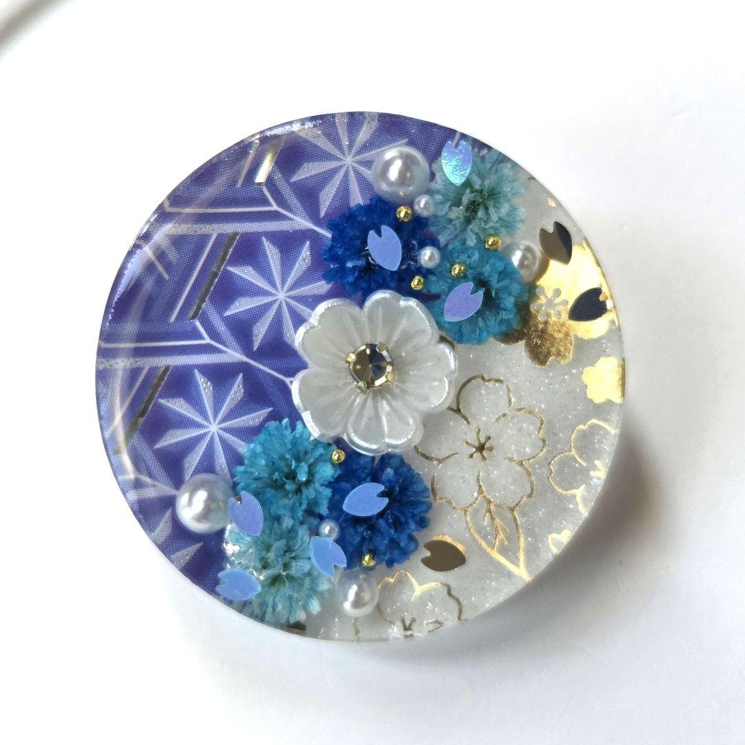 キラ　レジンヘアゴム　ヘアアクセサリー　丸　約３.5cm