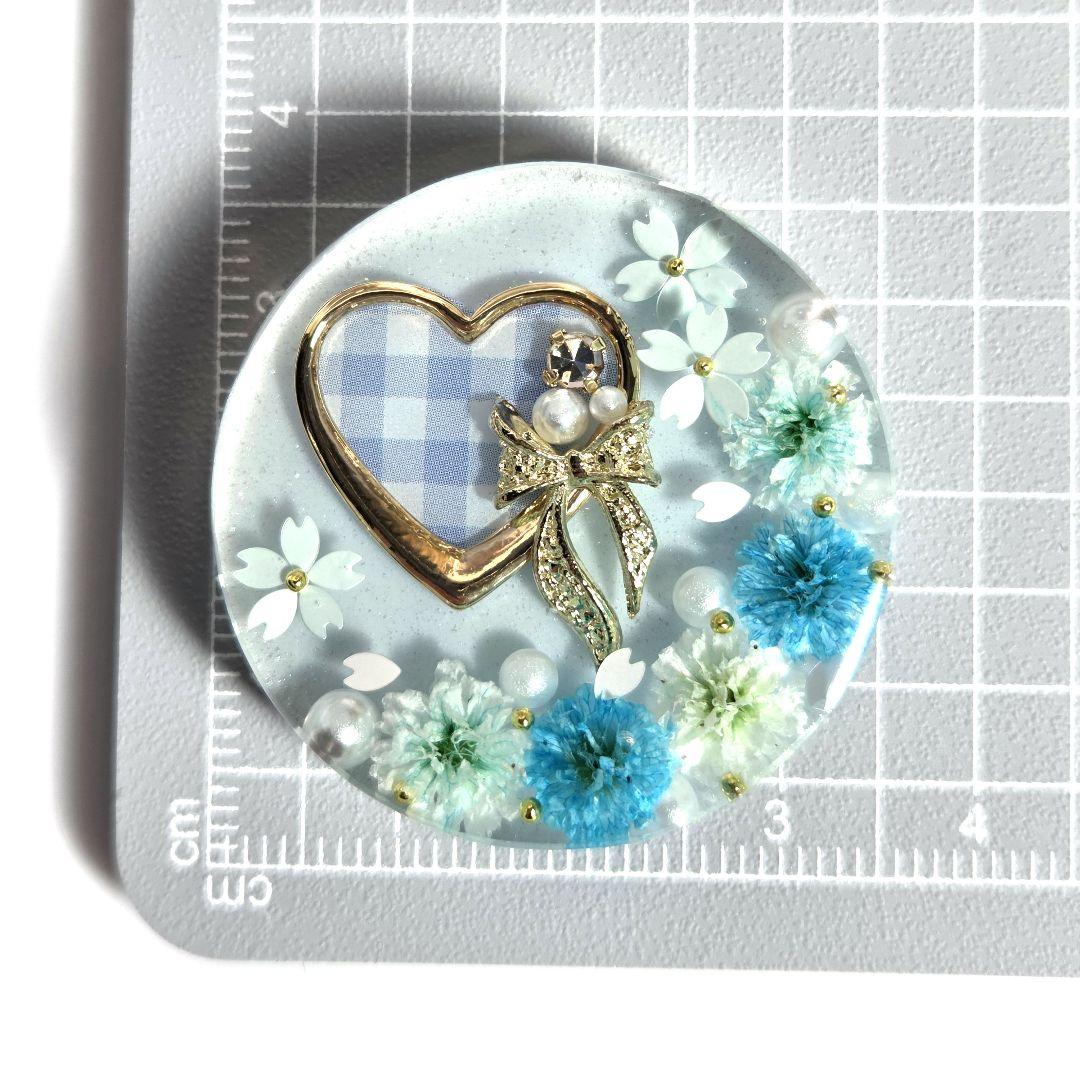 キラ　レジンヘアゴム　ヘアアクセサリー　丸　約３.5cm