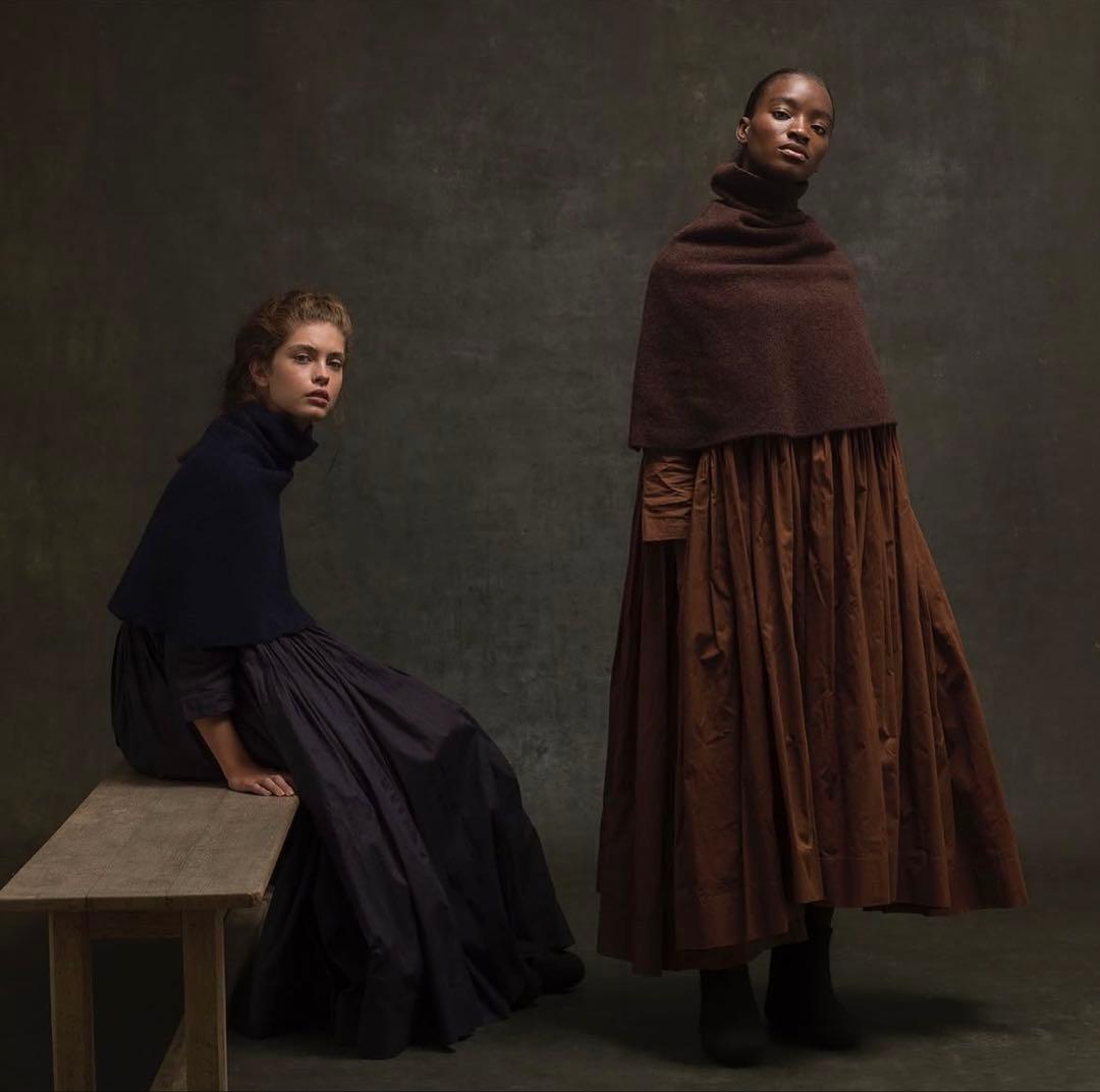 cecilie telle ハイネック　ポンチョ　ブラウン