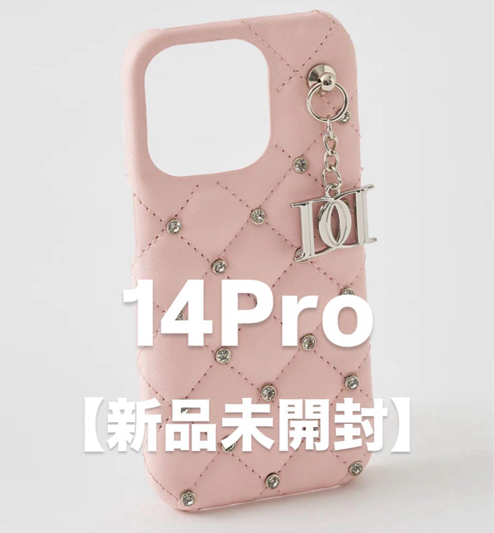 キルティングビジューDDチャームiPhoneケース ダーリッチ 14Pro