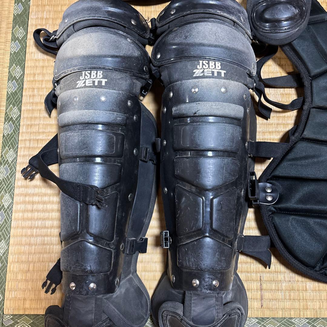 ZETTキャッチャー防具5点セット ブラック軟式用