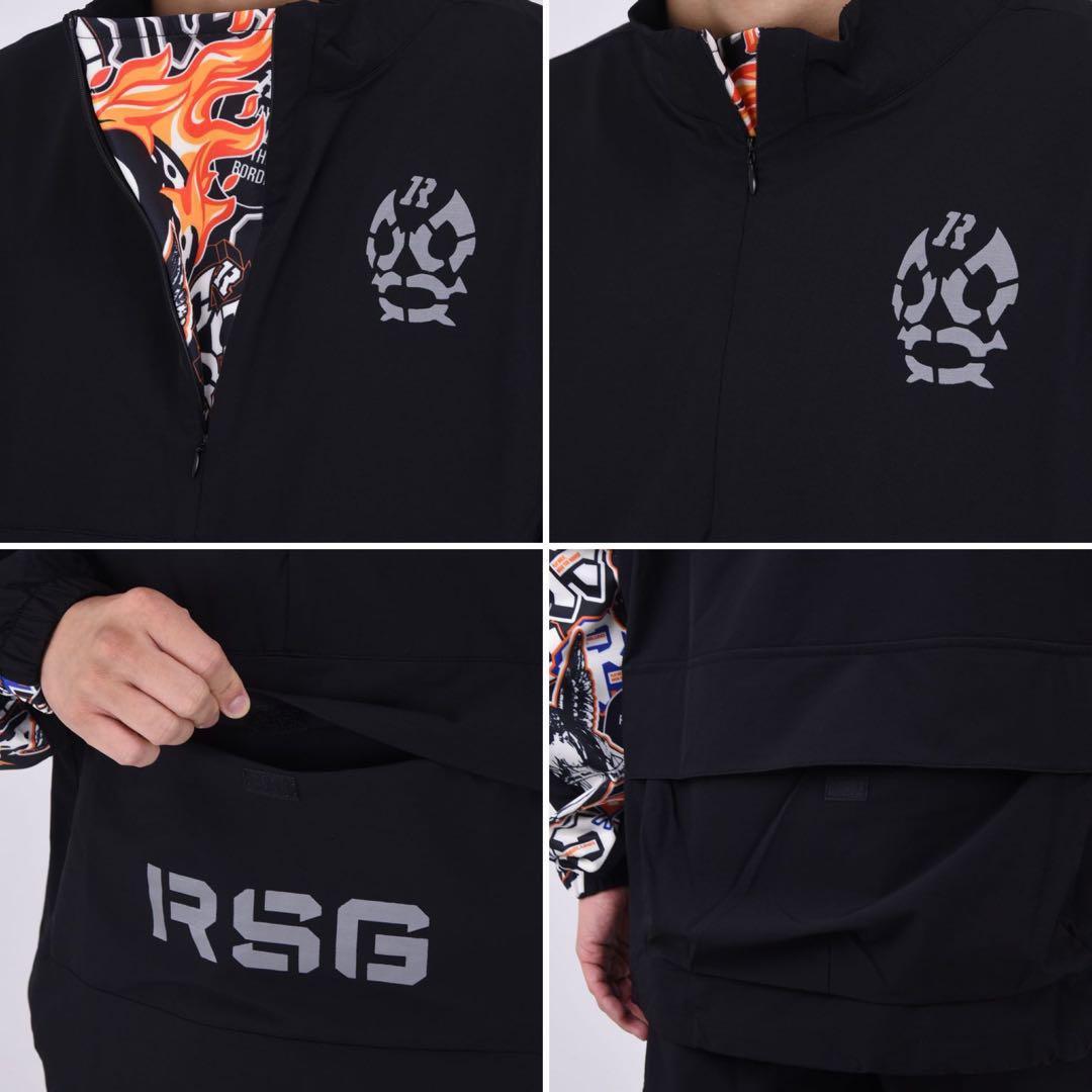 ラッセルノ ゴルフ ハーフジップ プルオーバー セットアップ ブラック L 5