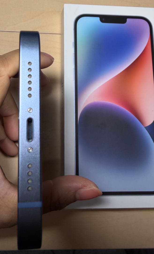 iPhone 14plusブルー 128GB simフリ