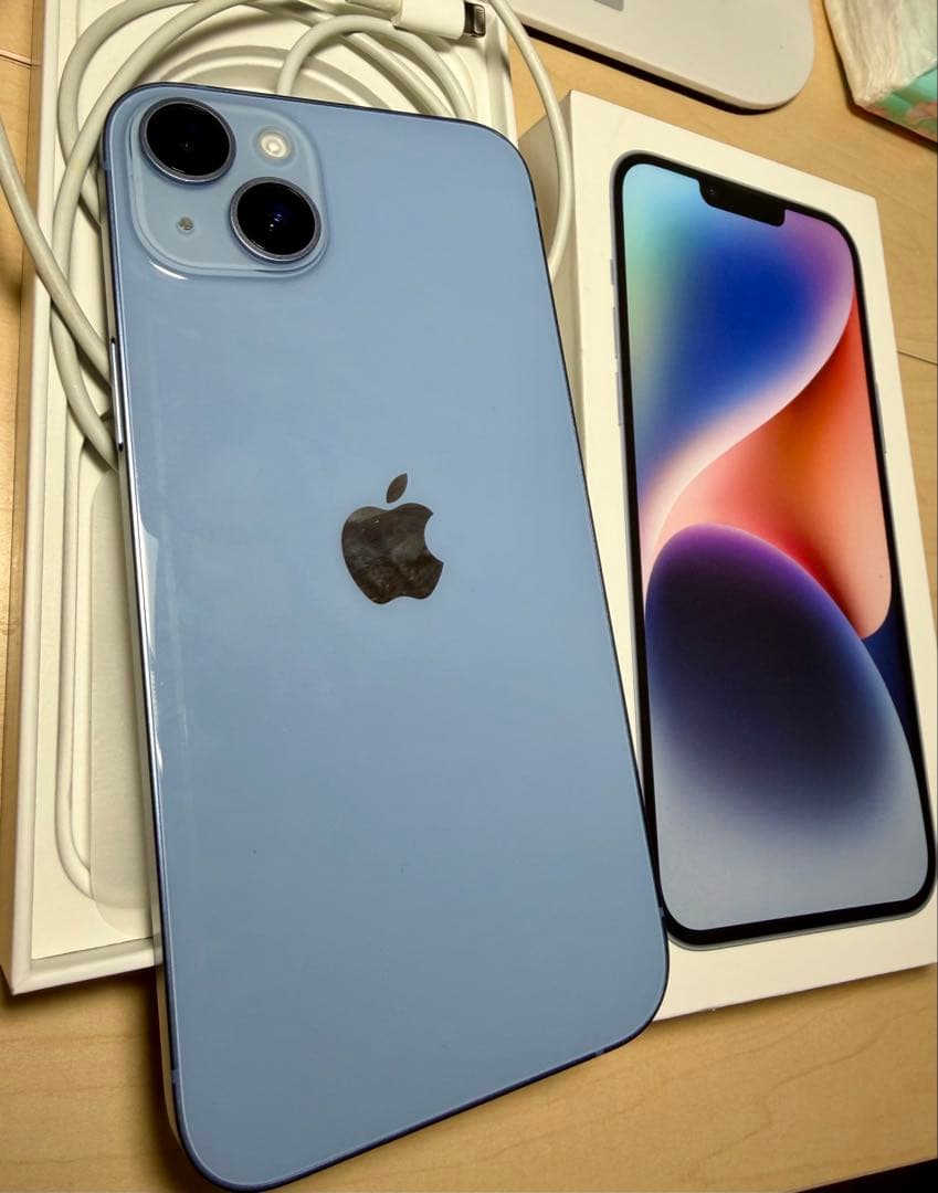 iPhone 14plusブルー 128GB simフリ
