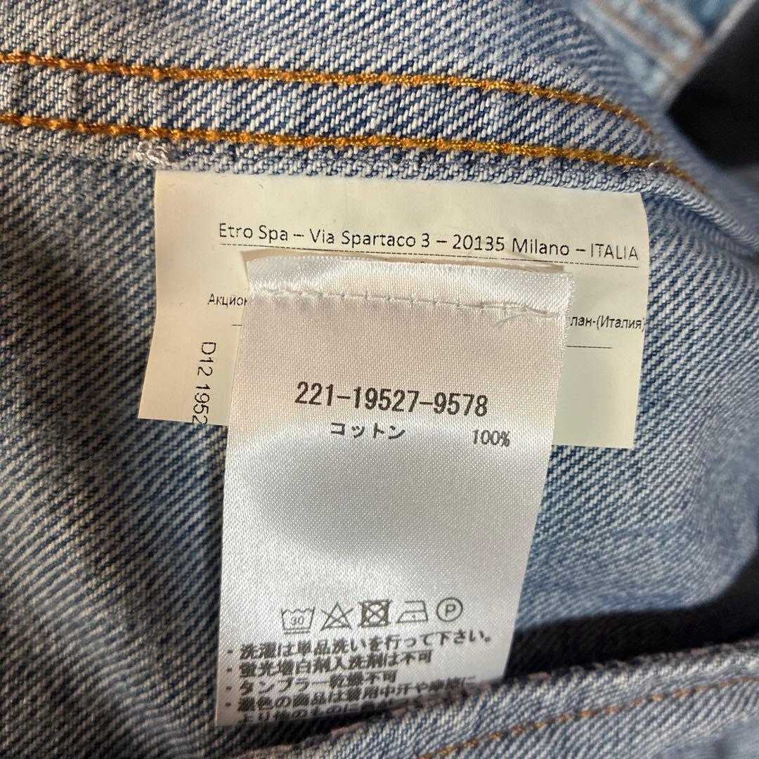 ETRO 花柄デニムジャケット 46