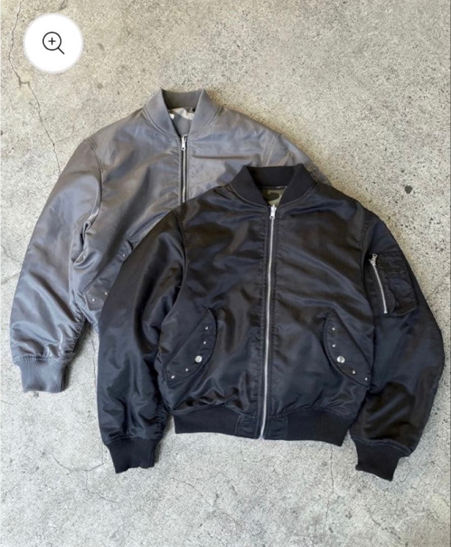 BELVET Camo Reversible MA-1 Jacket グレー