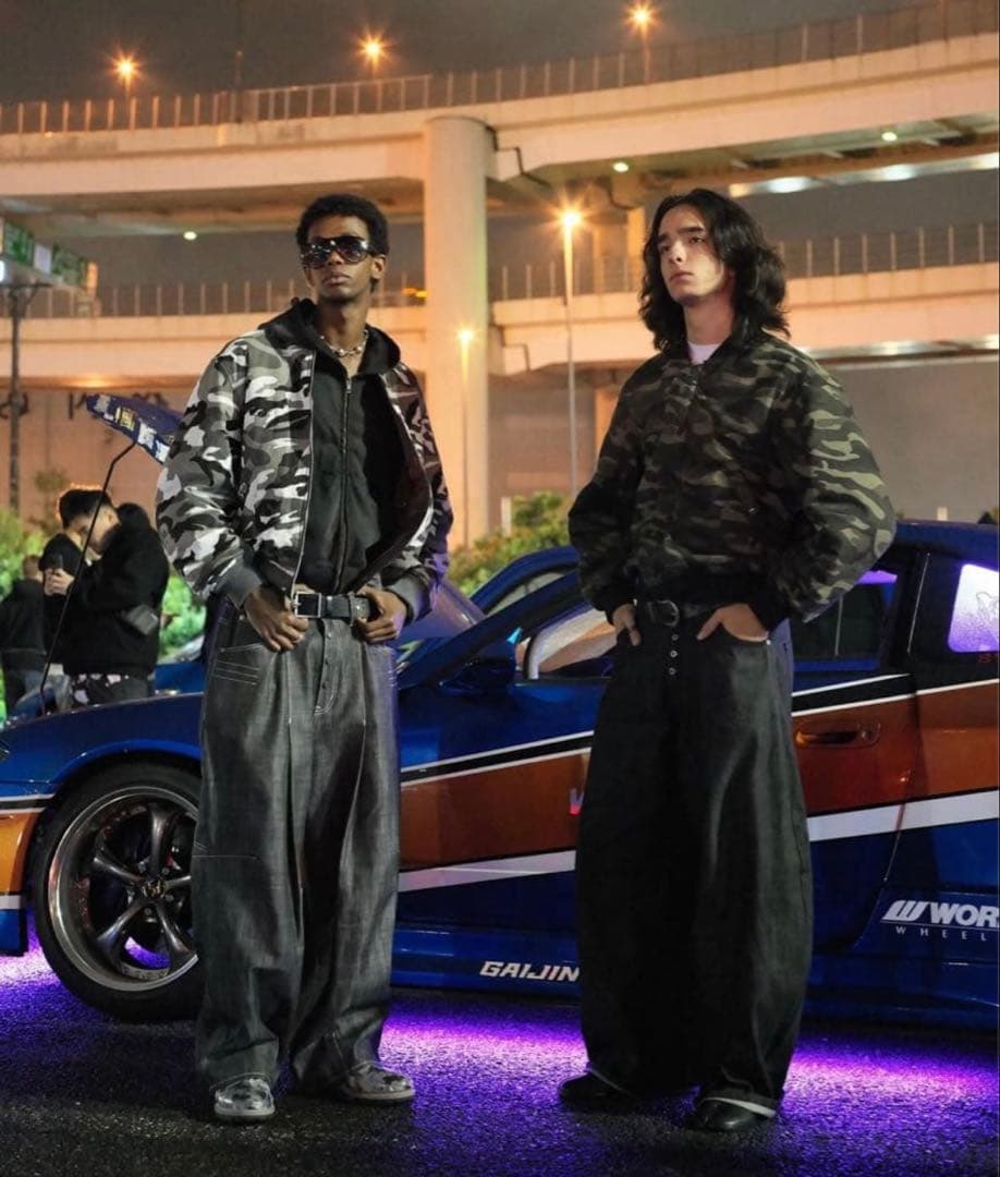 BELVET Camo Reversible MA-1 Jacket グレー