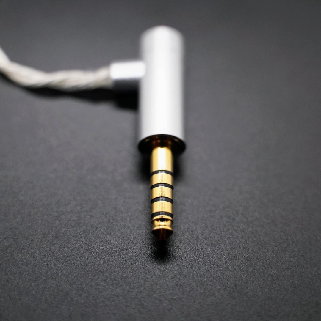 ついに7N 超冷凍製単結晶銅銀メッキ最高スペックケーブルIE900用/4.4mm