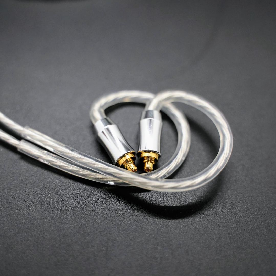 ついに7N 超冷凍製単結晶銅銀メッキ最高スペックケーブルIE900用/4.4mm