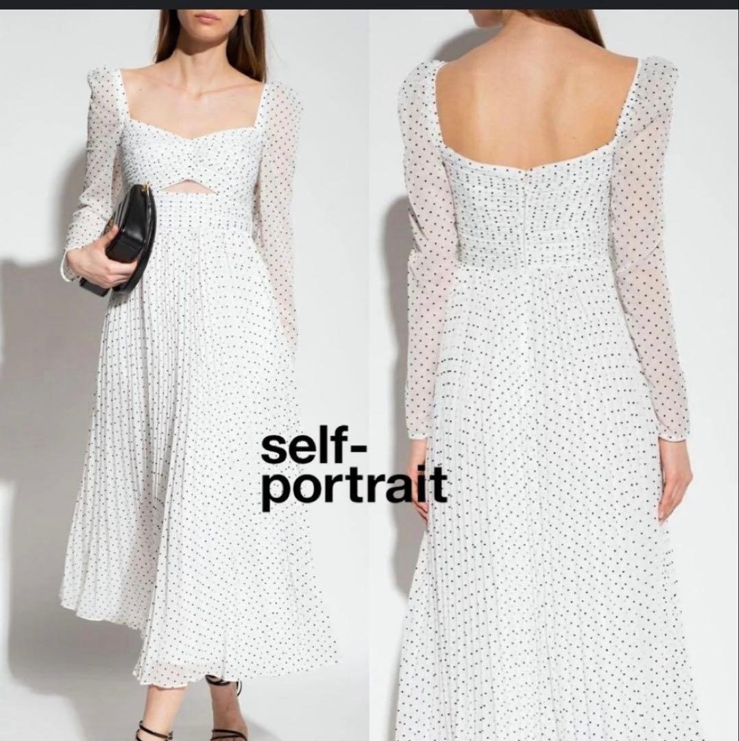 self-portrait ポルカドット　ドレス　Sサイズ