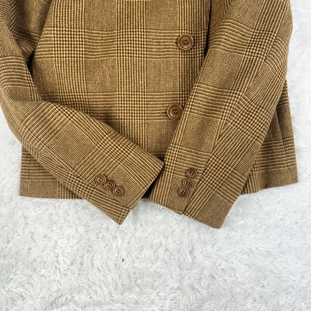 マックスマーラ　Pコート　銀タグ　アンゴラ混　ジャケット　茶色　M ベルト