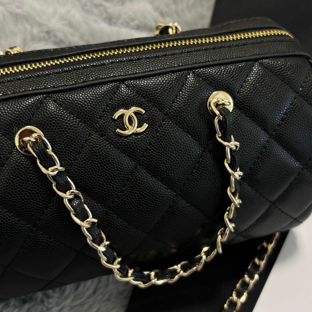CHANEL ボストンバッグ ショルダーバッグ ハンドバッグ キャビアスキン
