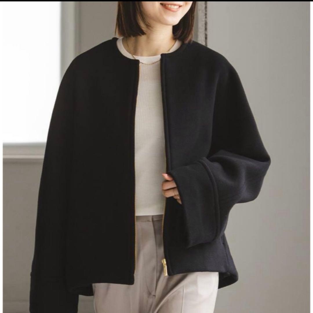 Noble MTRショートケープブルゾン ブラック