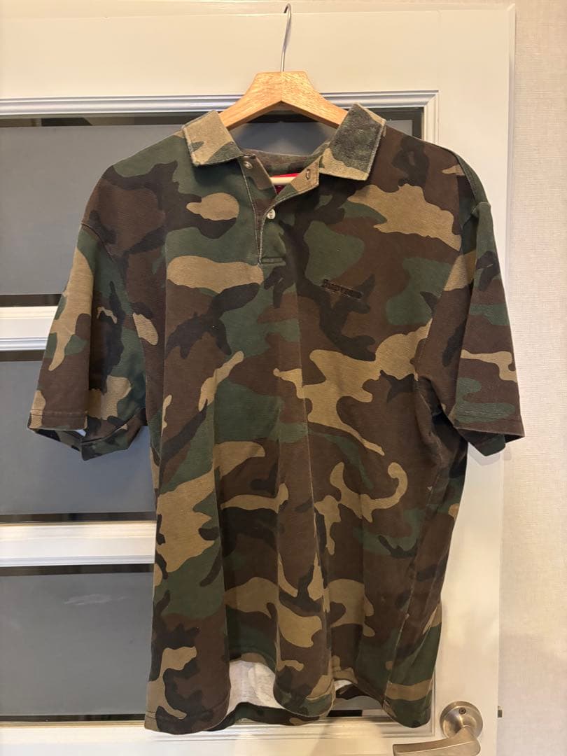 Supreme Washed Camo Polo Mサイズ