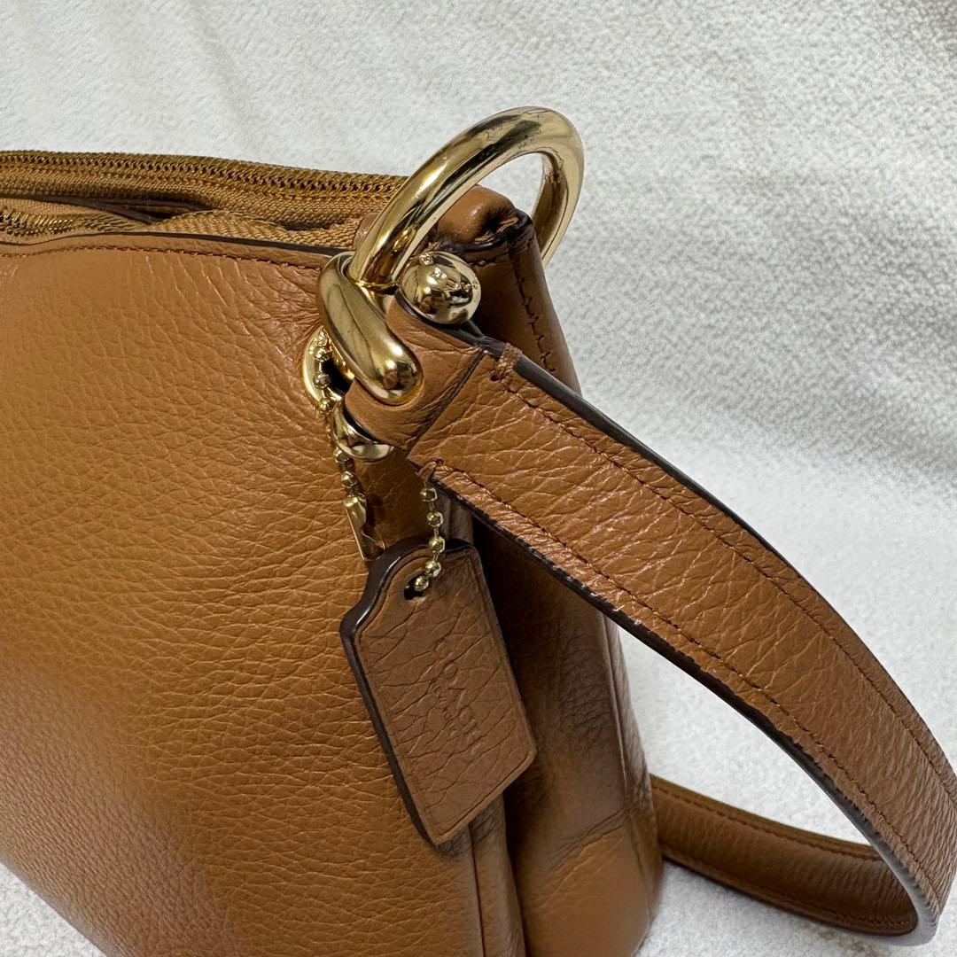 Coach コーチ　ショルダーバック　シボ革　F76645