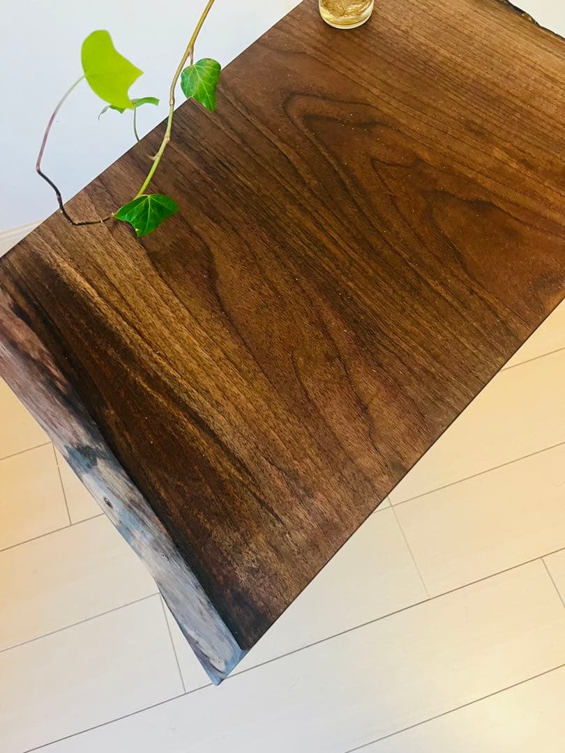 ブラックウォールナット　一枚板テーブル　ローテーブル ソファテーブル