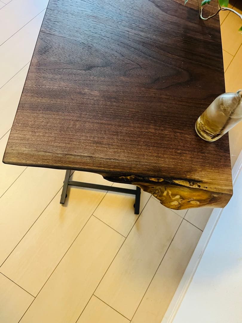 ブラックウォールナット　一枚板テーブル　ローテーブル ソファテーブル