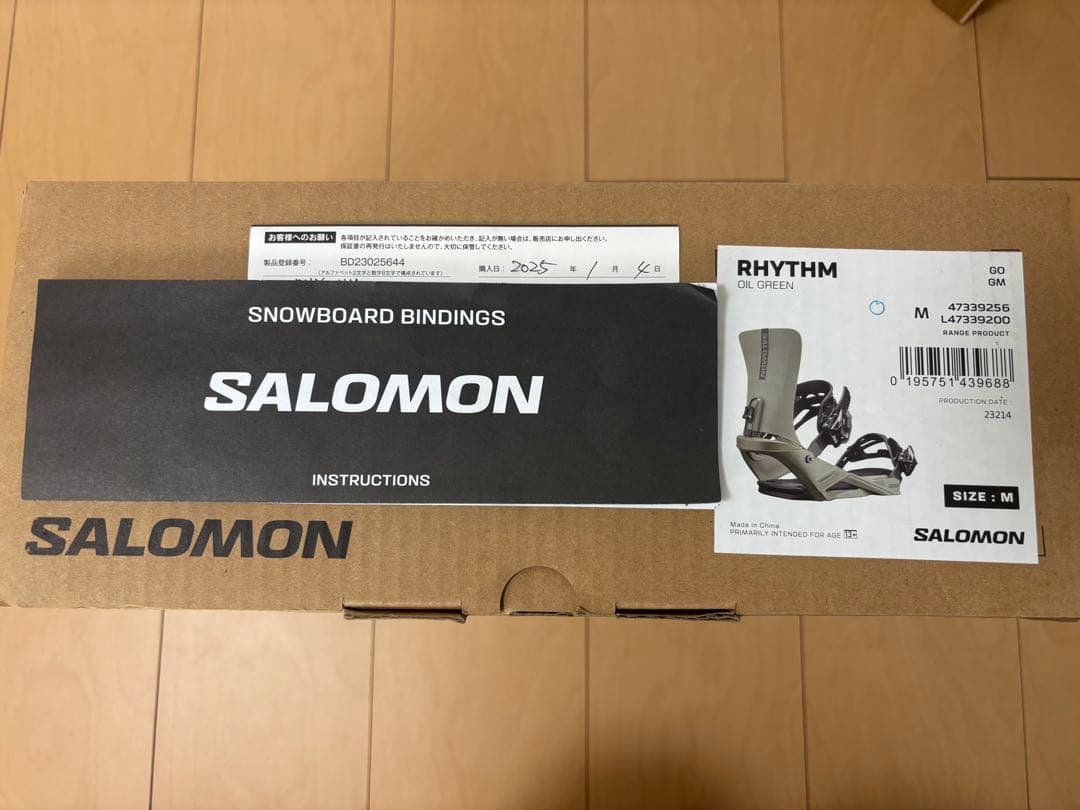 Salomon 23-24 RHYTHM M ビンディング スノボ